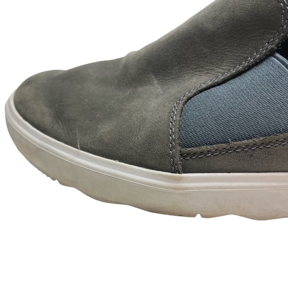 MERRELL TURBULENCE Smokey Gray Genuine Leather Loafers Slip On Casual Shoes sz 9 - Picture 10 of 16